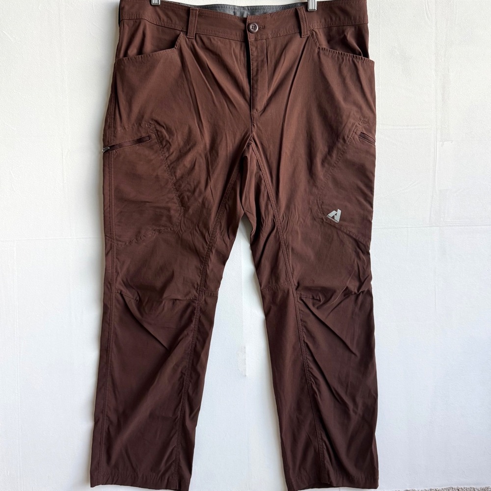 Eddie Bauer First Ascent Guide Pro Pants Mens 40x32 Brown Hiking Outdoor Utility